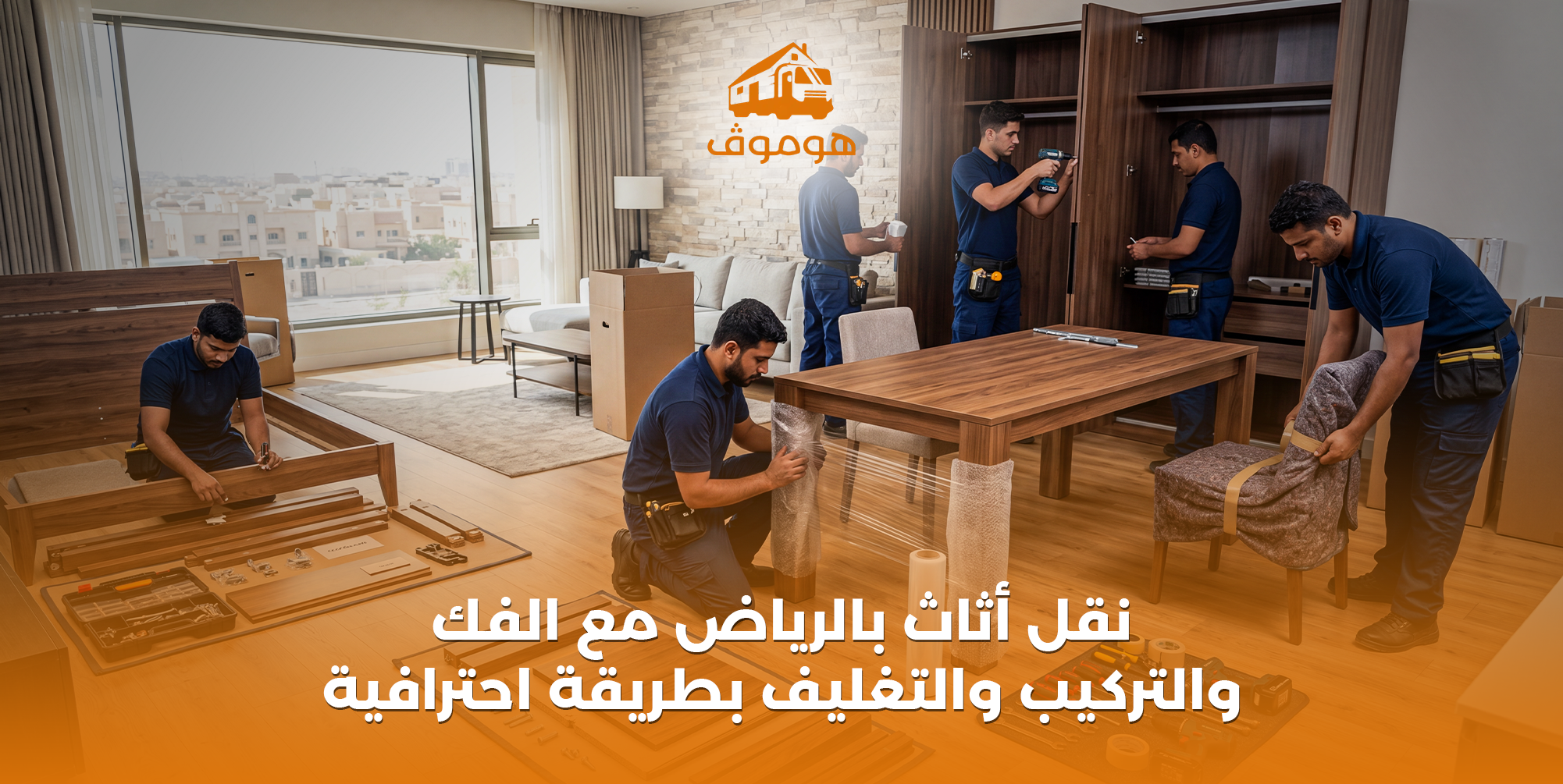 نقل أثاث بالرياض مع الفك والتركيب والتغليف